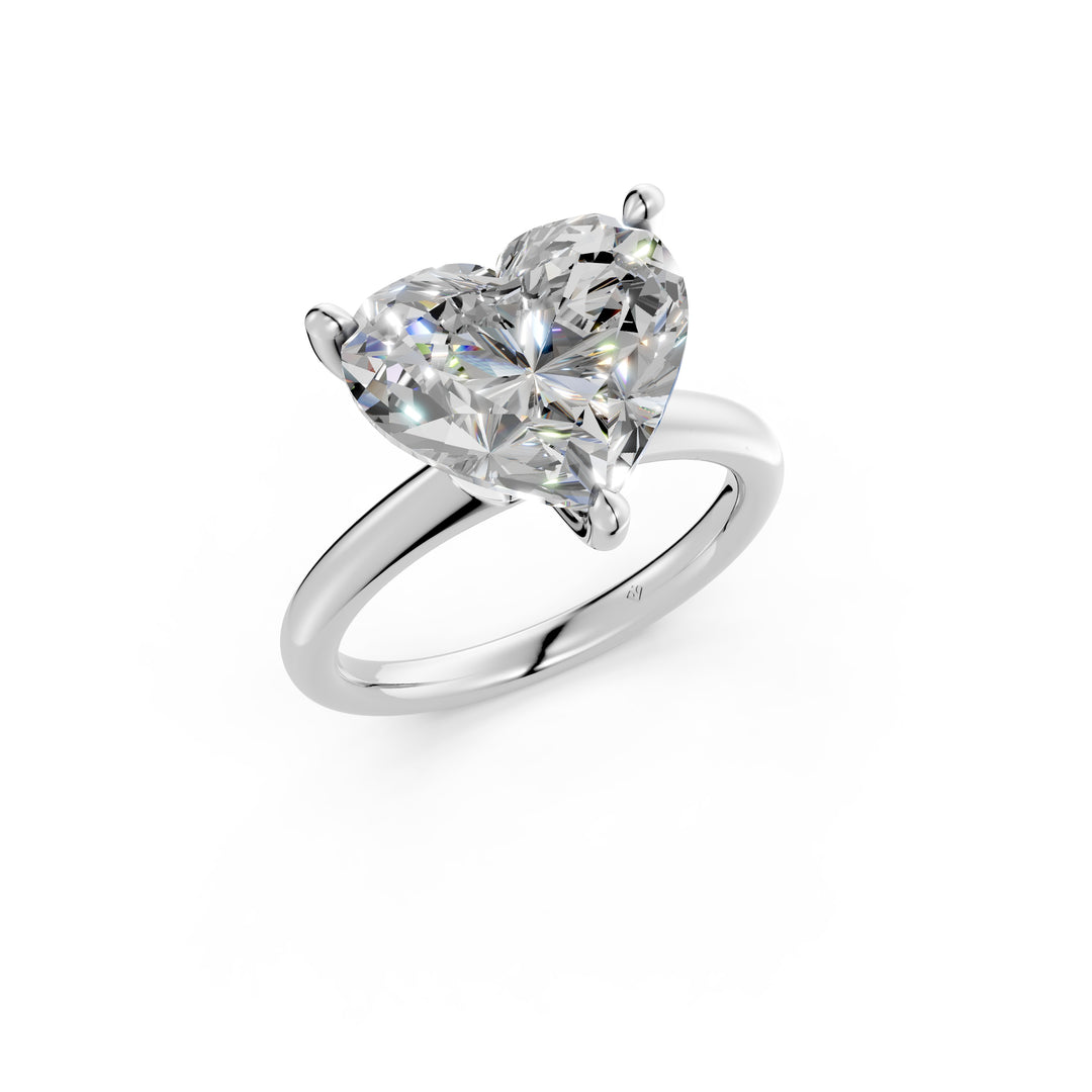 Leira Heart Solitaire Diamond Womens Ring
