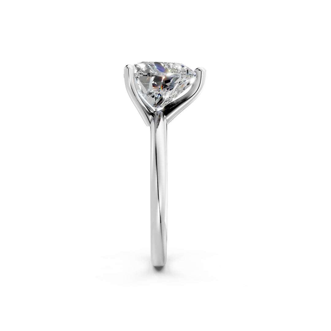 Leira Heart Solitaire Diamond Womens Ring