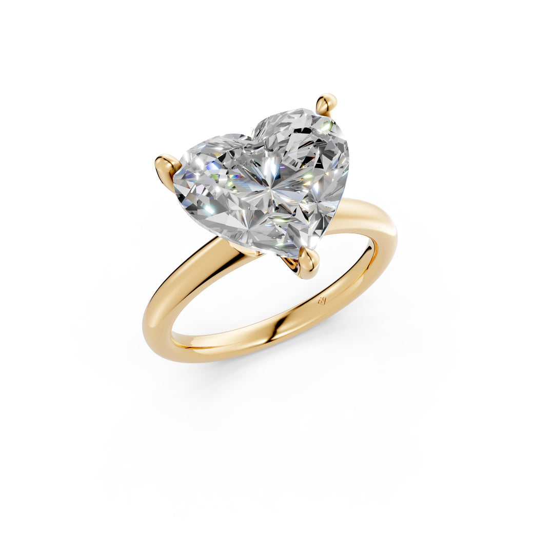 Leira Heart Solitaire Diamond Womens Ring