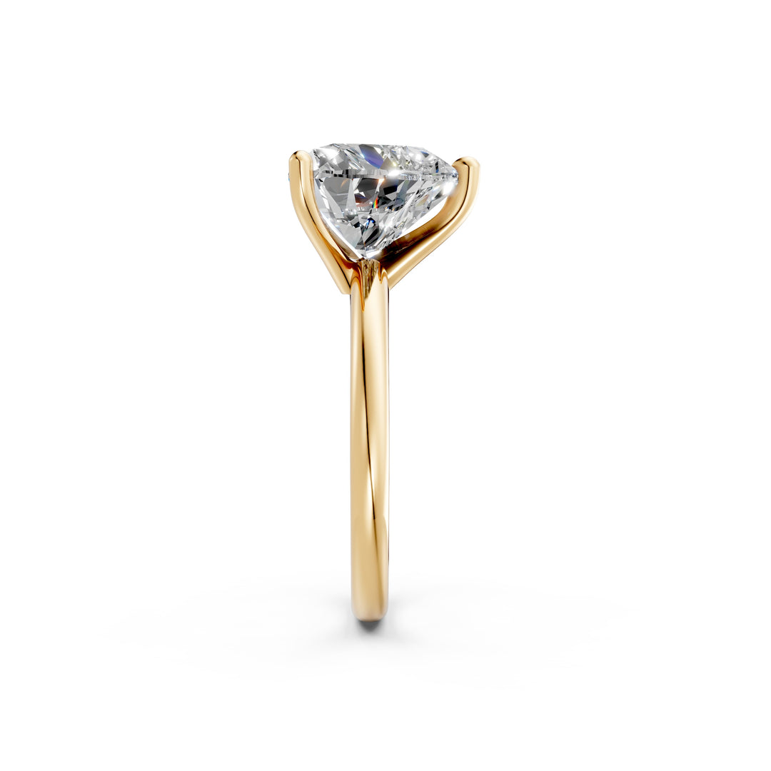 Leira Heart Solitaire Diamond Womens Ring