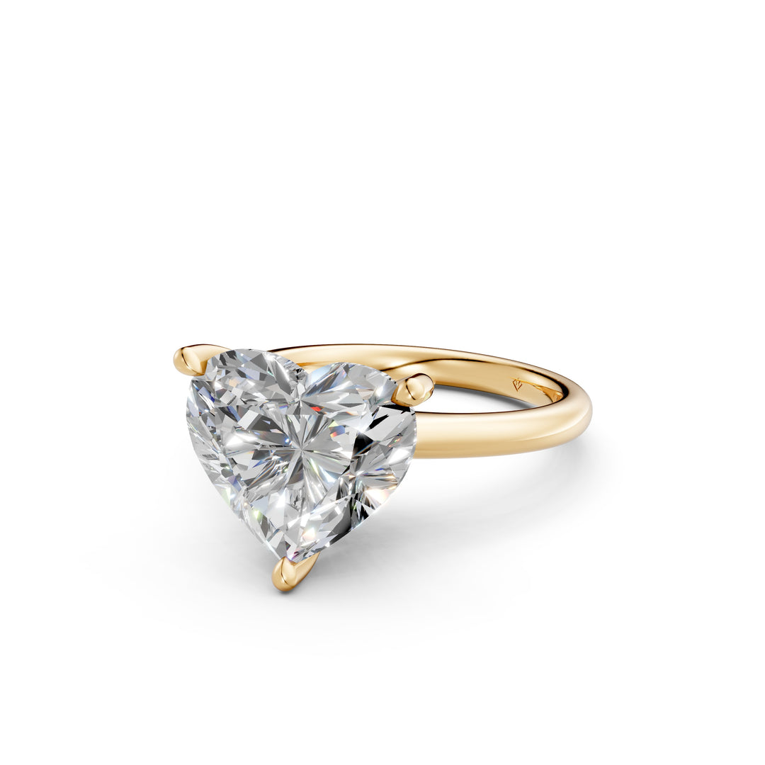 Leira Heart Solitaire Diamond Womens Ring