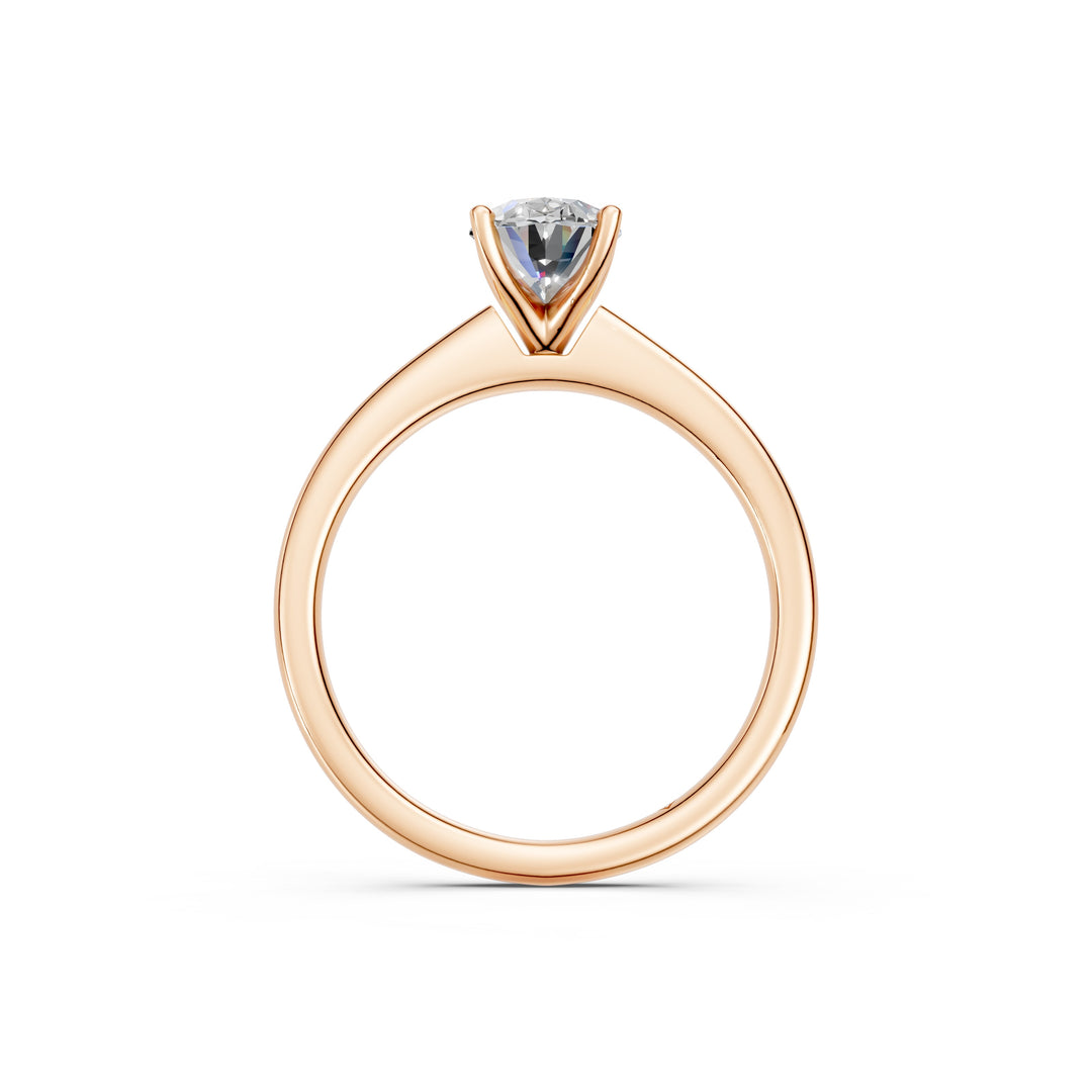 Lavya Oval Solitaire Diamond Womens Ring