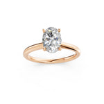 Load image into Gallery viewer, Lavya Oval Solitaire Diamond Womens Ring
