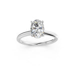 Load image into Gallery viewer, Lavya Oval Solitaire Diamond Womens Ring
