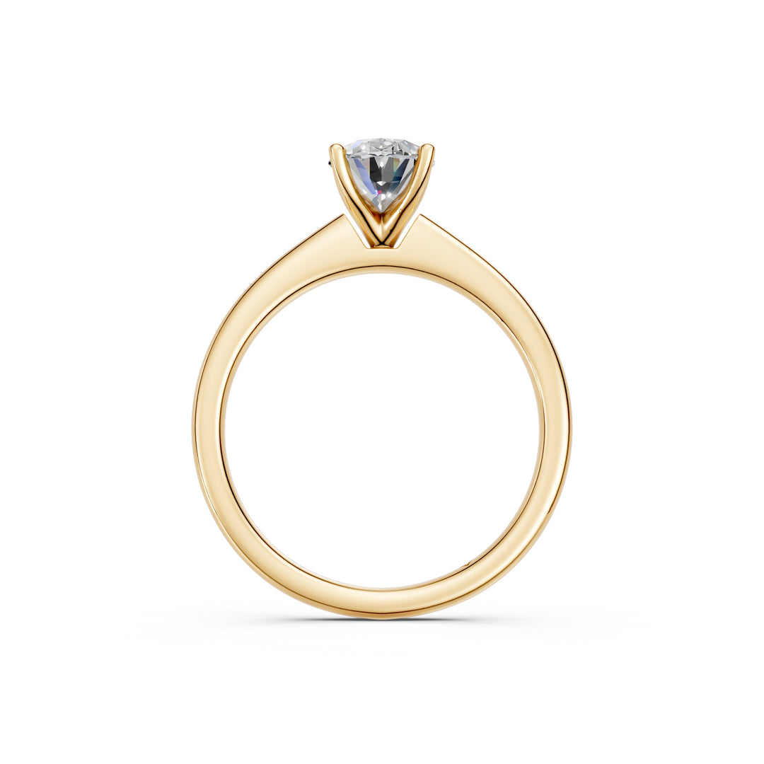 Lavya Oval Solitaire Diamond Womens Ring