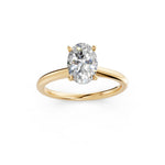 Load image into Gallery viewer, Lavya Oval Solitaire Diamond Womens Ring
