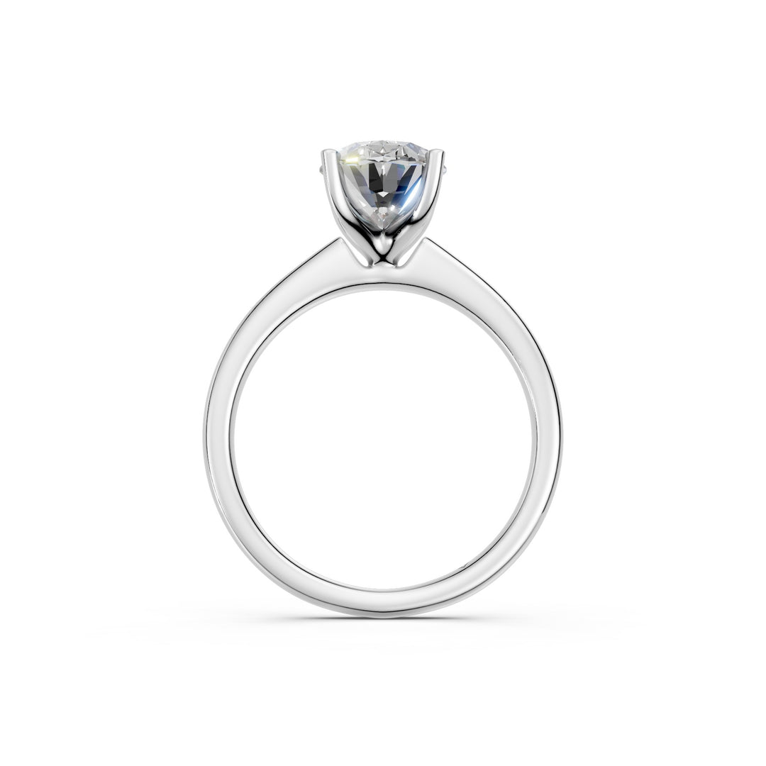 Larza Oval Solitaire Diamond Womens Ring