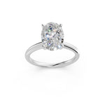 Load image into Gallery viewer, Larza Oval Solitaire Diamond Womens Ring
