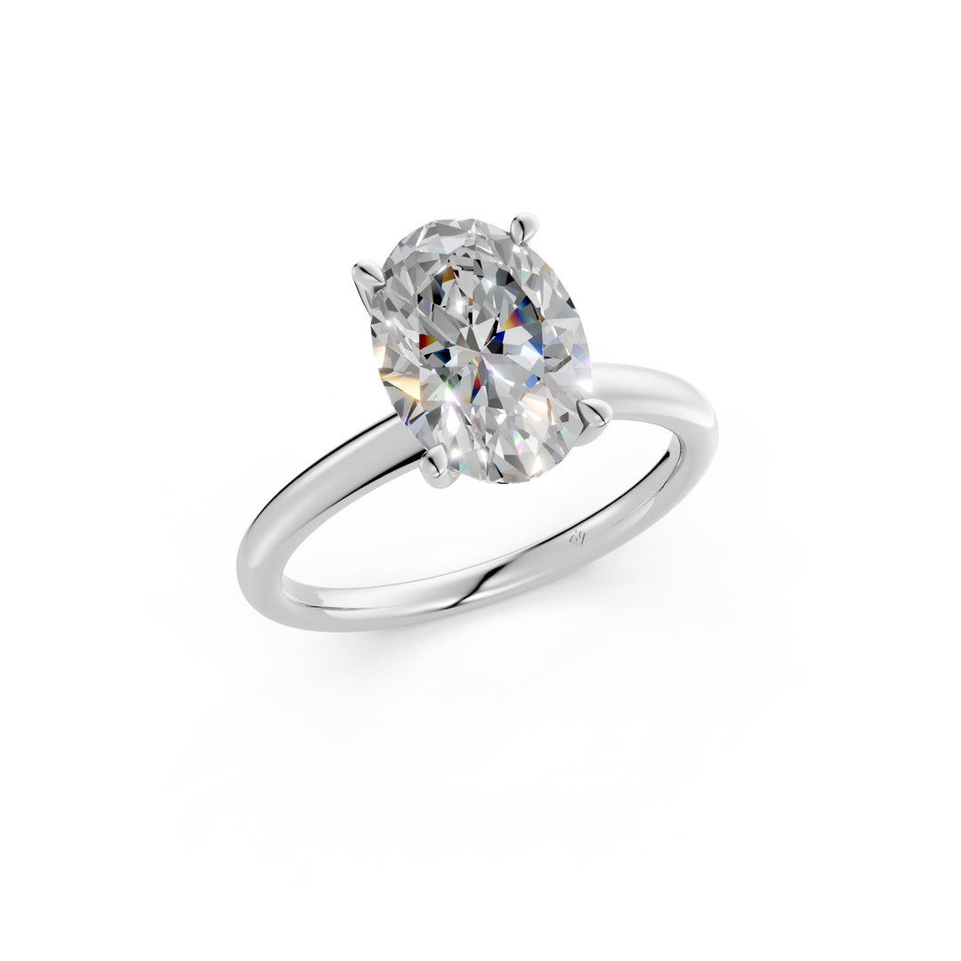Larza Oval Solitaire Diamond Womens Ring