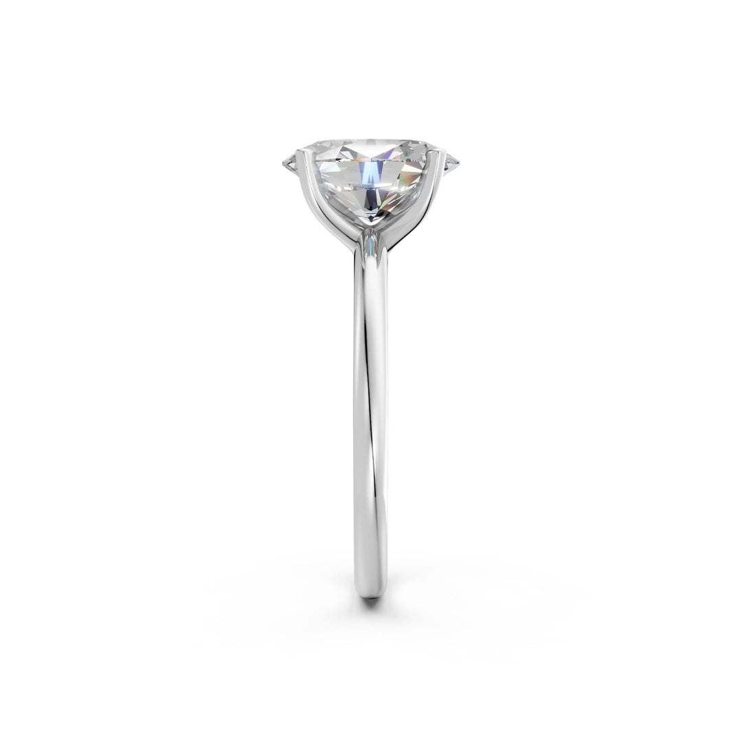 Larza Oval Solitaire Diamond Womens Ring