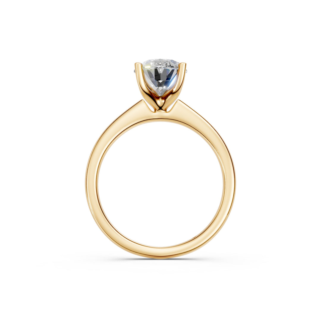 Larza Oval Solitaire Diamond Womens Ring