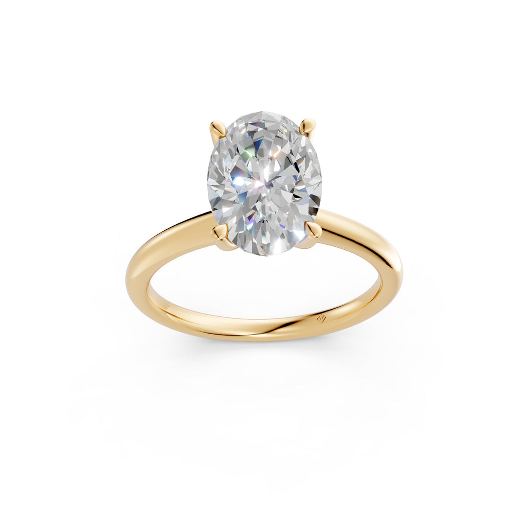 Larza Oval Solitaire Diamond Womens Ring