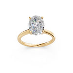 Load image into Gallery viewer, Larza Oval Solitaire Diamond Womens Ring
