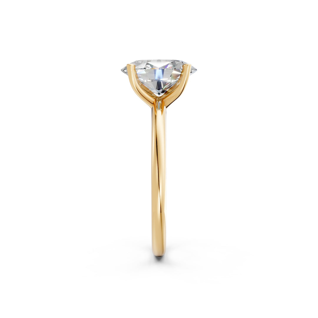 Larza Oval Solitaire Diamond Womens Ring