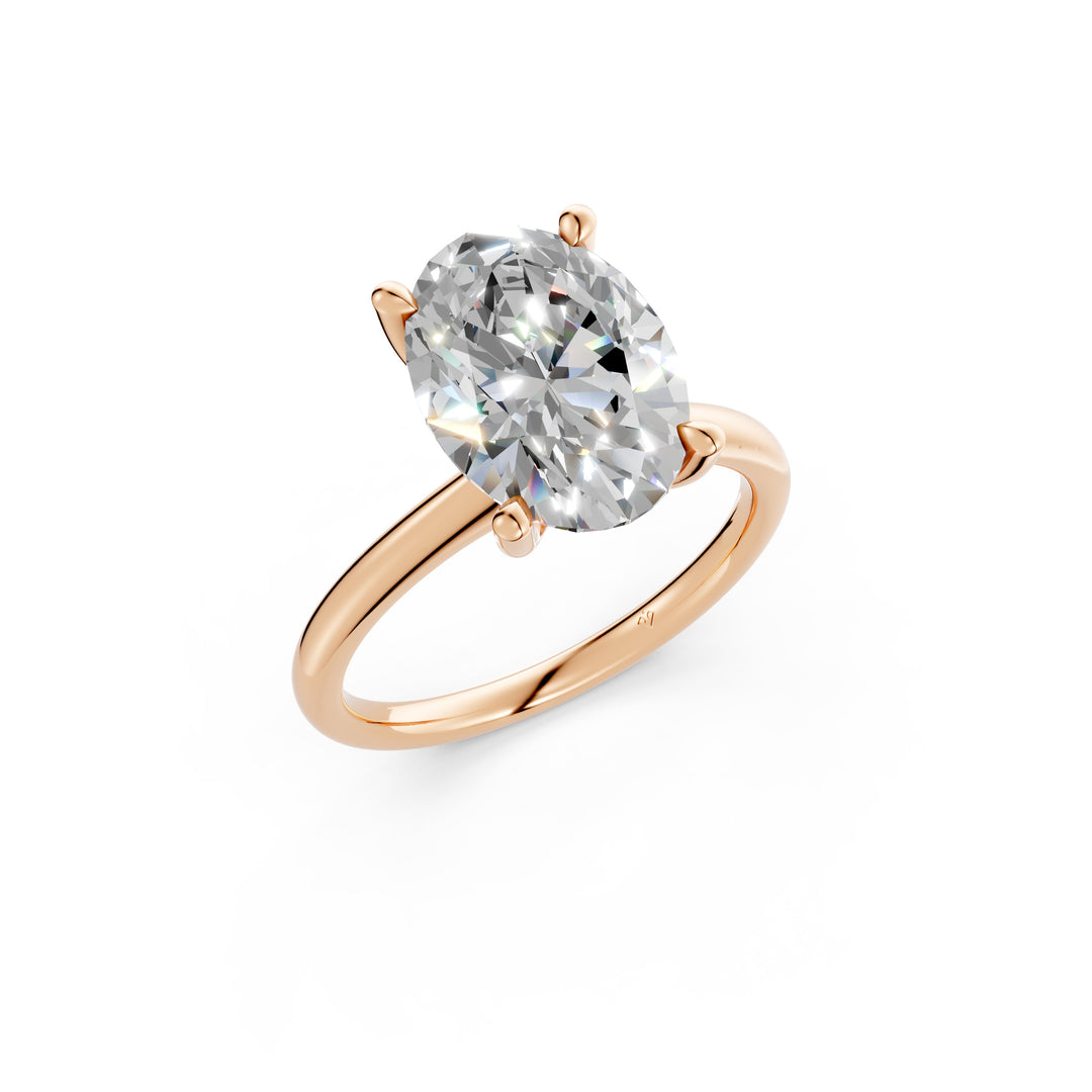 Lania Oval Solitaire Diamond Womens Ring