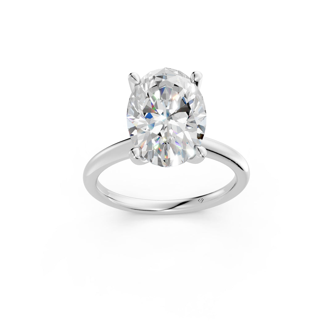 Lania Oval Solitaire Diamond Womens Ring