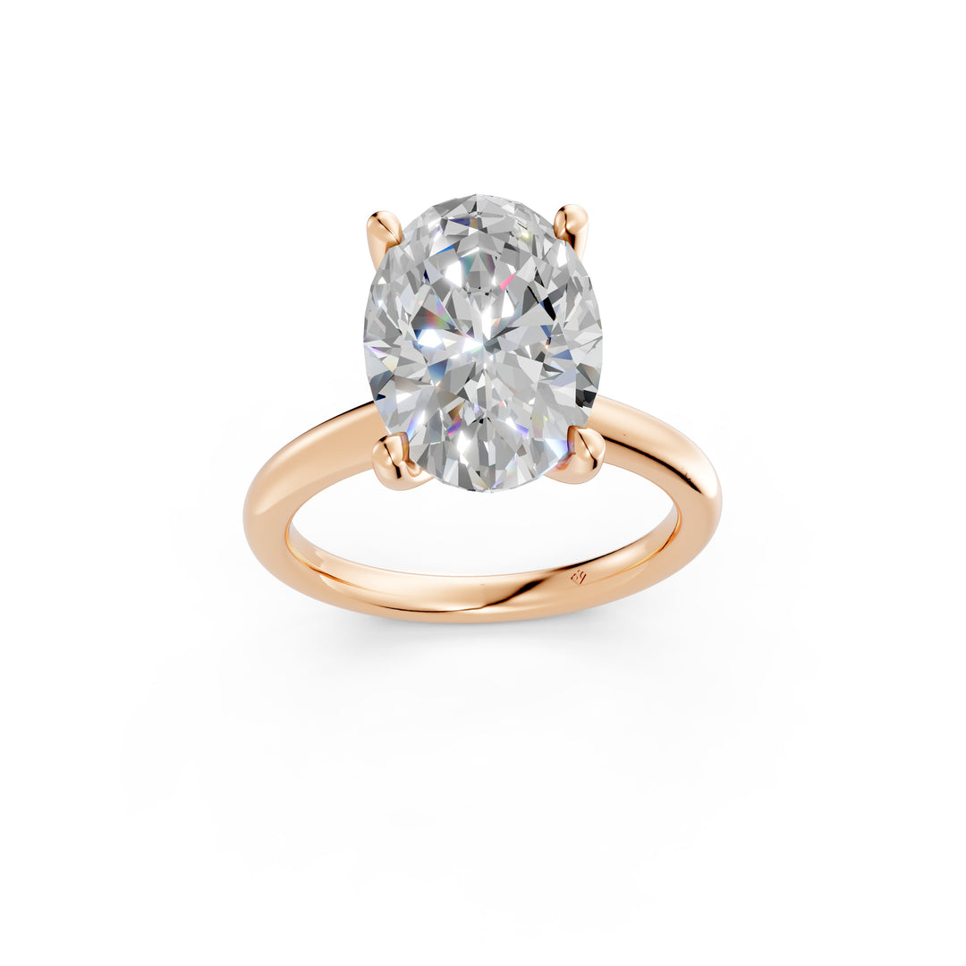 Laira Oval Solitaire Diamond Womens Ring