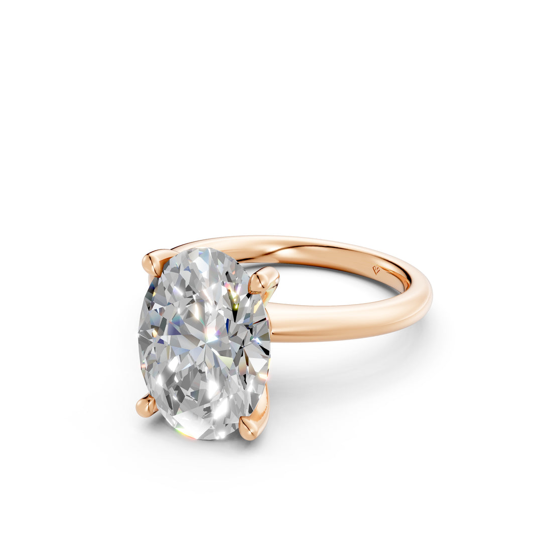 Laira Oval Solitaire Diamond Womens Ring