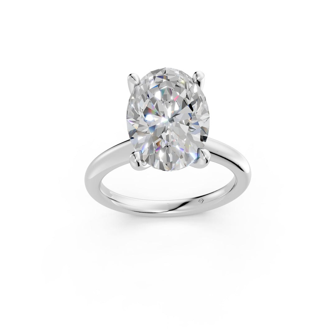 Laira Oval Solitaire Diamond Womens Ring