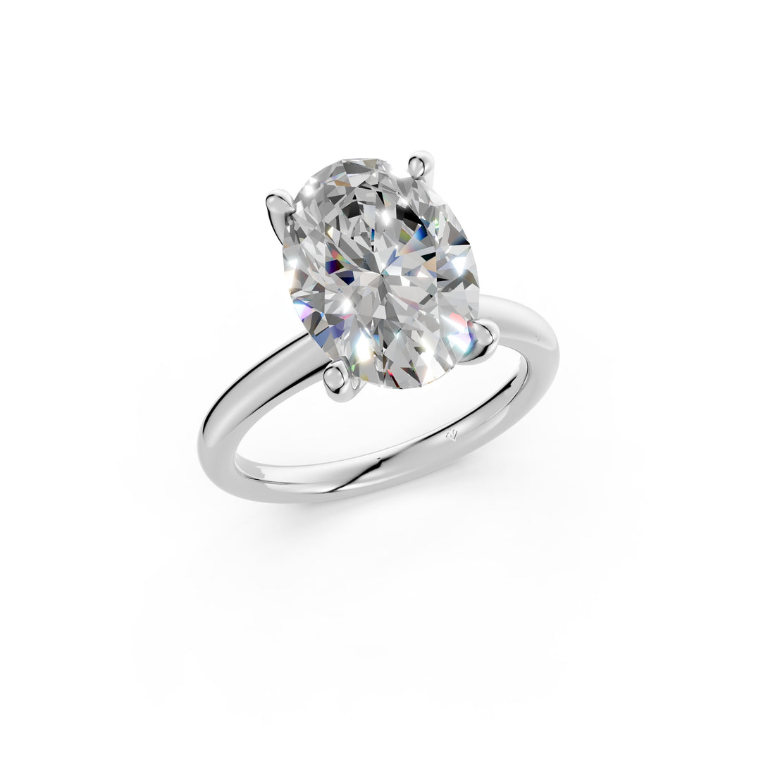 Laira Oval Solitaire Diamond Womens Ring
