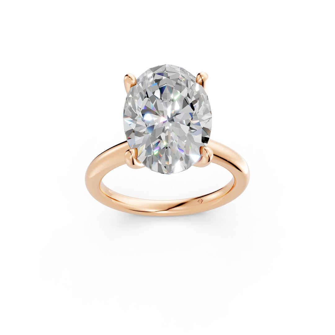 Laara Oval Solitaire Diamond Womens Ring