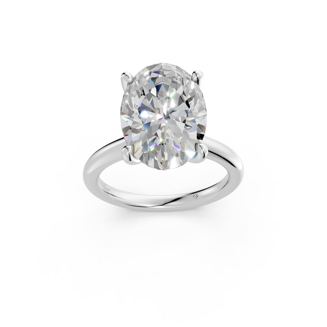 Laara Oval Solitaire Diamond Womens Ring