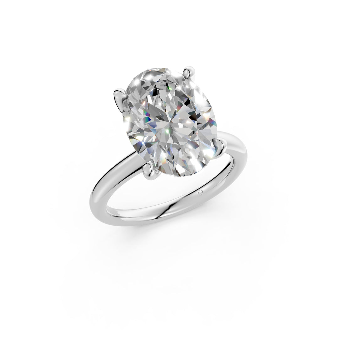 Laara Oval Solitaire Diamond Womens Ring