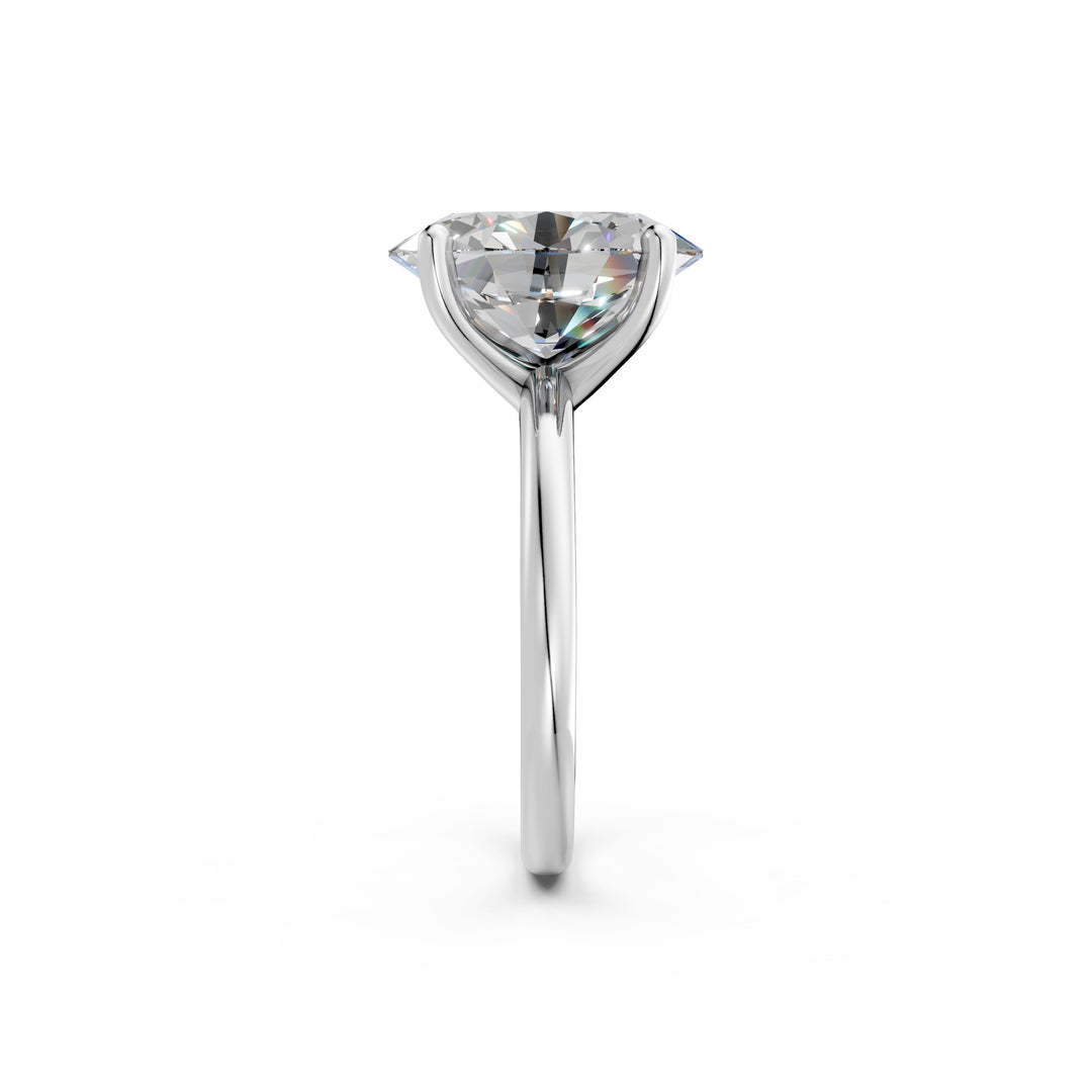 Laara Oval Solitaire Diamond Womens Ring