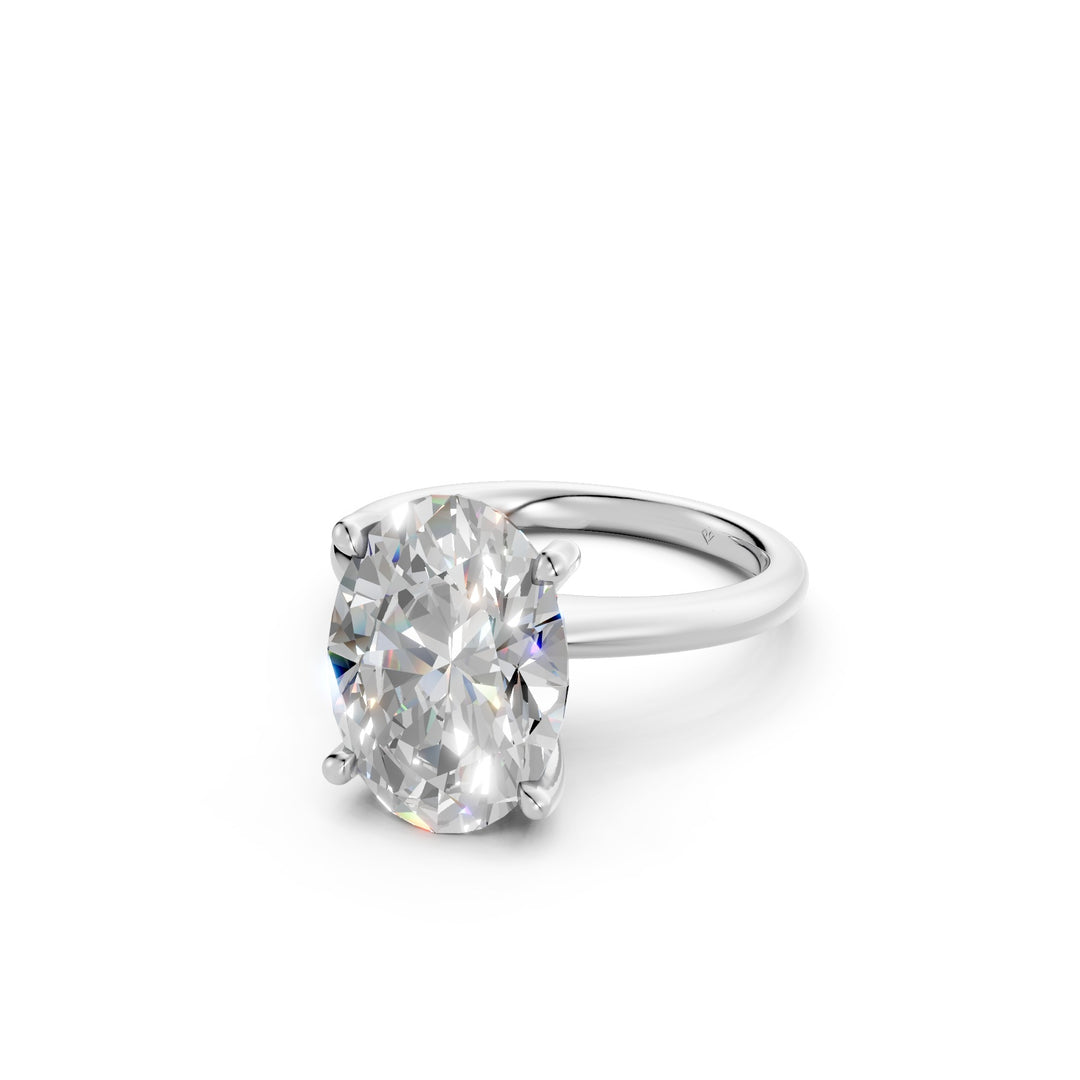 Laara Oval Solitaire Diamond Womens Ring