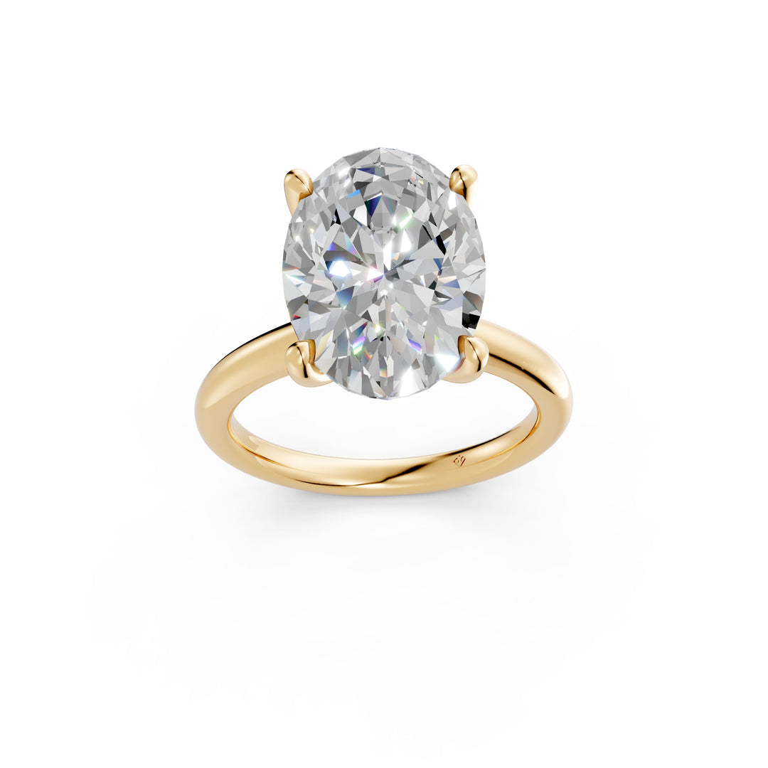 Laara Oval Solitaire Diamond Womens Ring