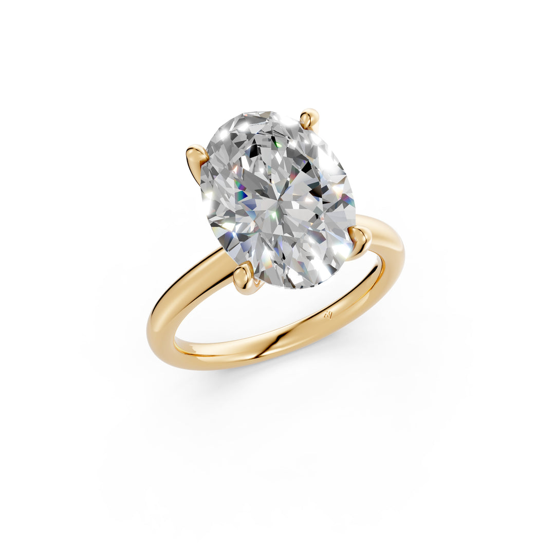 Laara Oval Solitaire Diamond Womens Ring