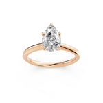 Load image into Gallery viewer, Kyana Pear Solitaire Diamond Womens Ring
