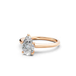 Load image into Gallery viewer, Kyana Pear Solitaire Diamond Womens Ring
