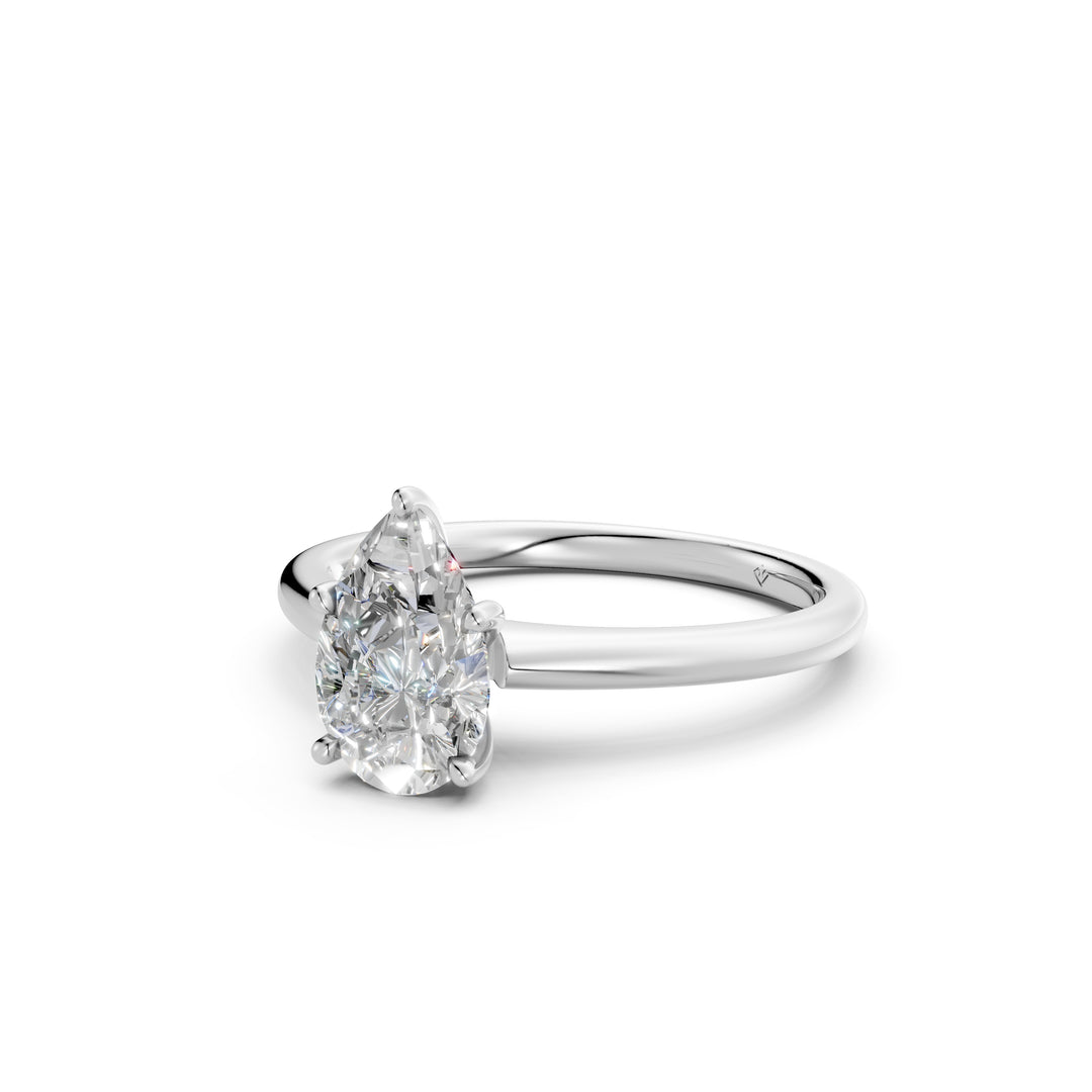 Kyana Pear Solitaire Diamond Womens Ring