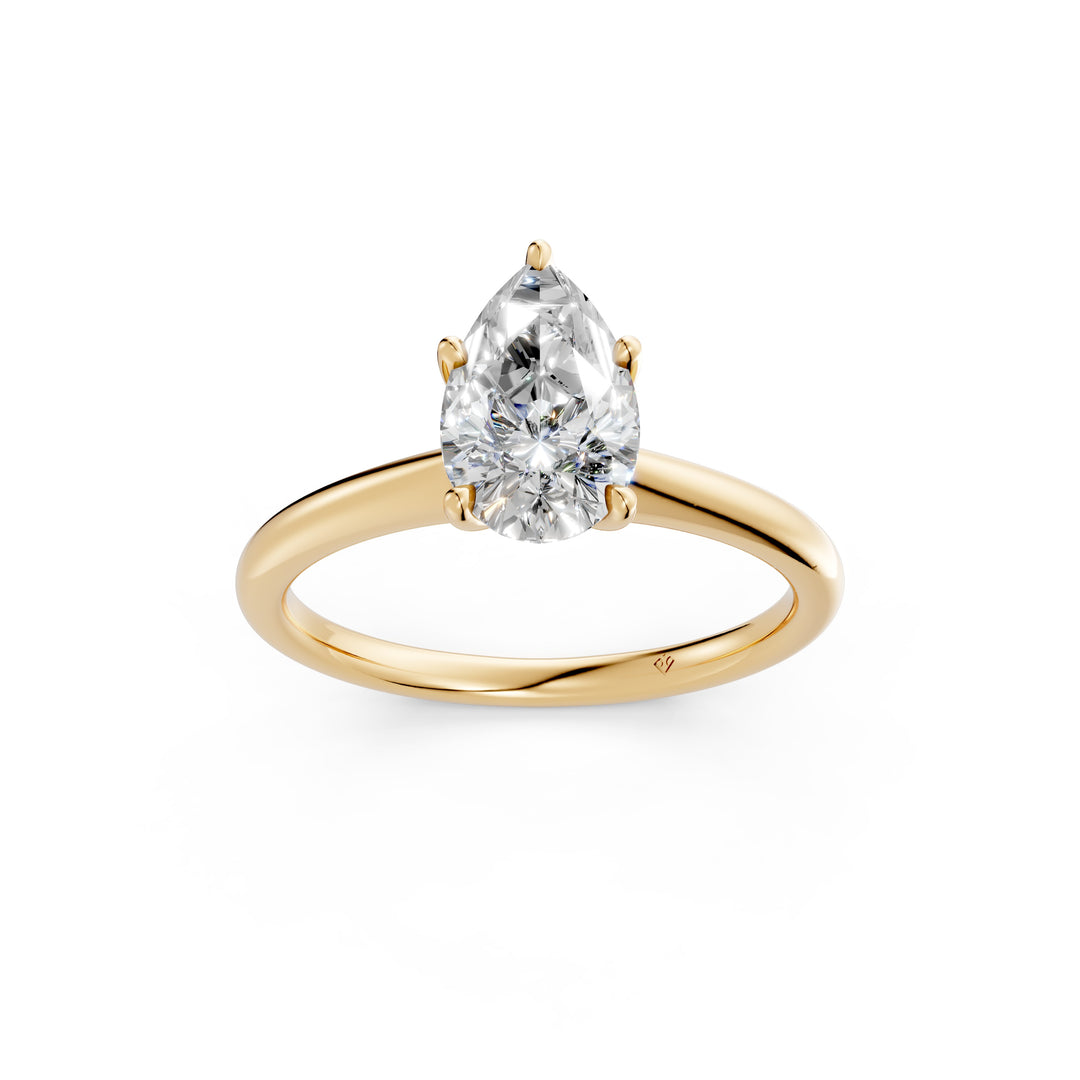 Kyana Pear Solitaire Diamond Womens Ring