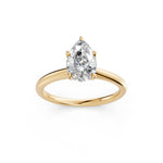 Load image into Gallery viewer, Kyana Pear Solitaire Diamond Womens Ring
