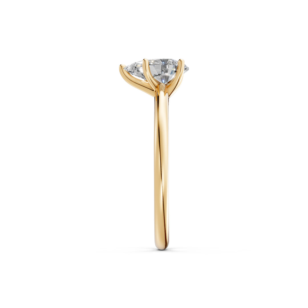 Kyana Pear Solitaire Diamond Womens Ring
