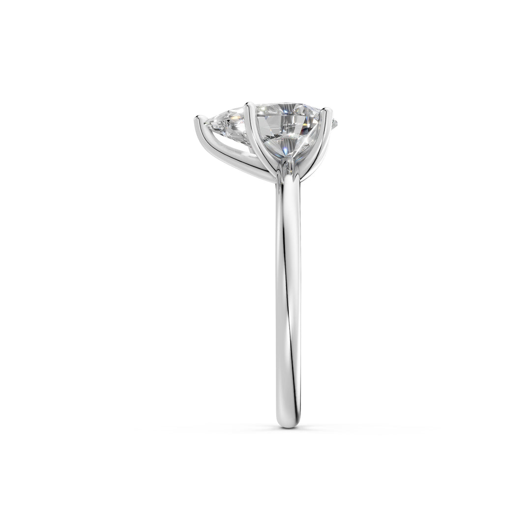 Kshira Pear Solitaire Diamond Womens Ring