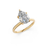 Load image into Gallery viewer, Kshira Pear Solitaire Diamond Womens Ring
