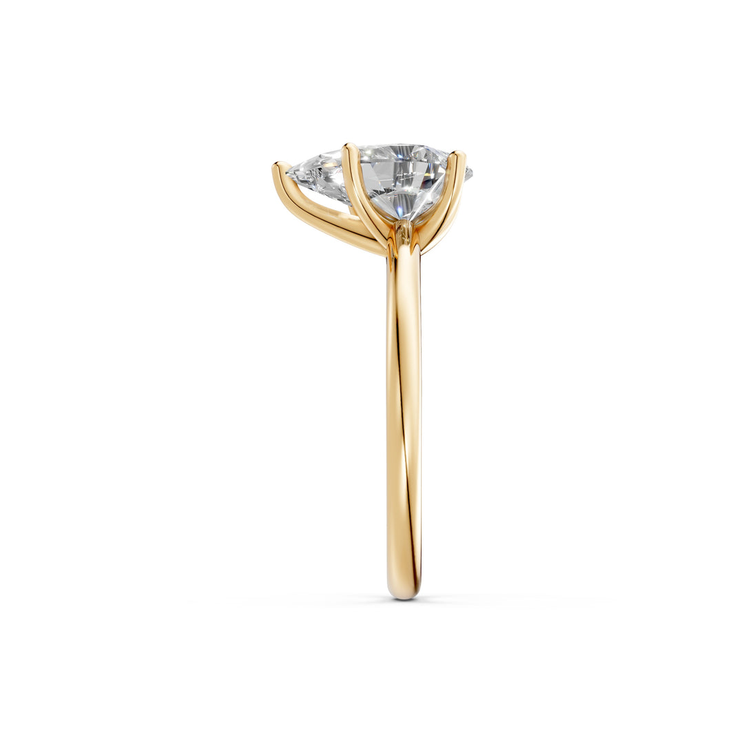 Kshira Pear Solitaire Diamond Womens Ring
