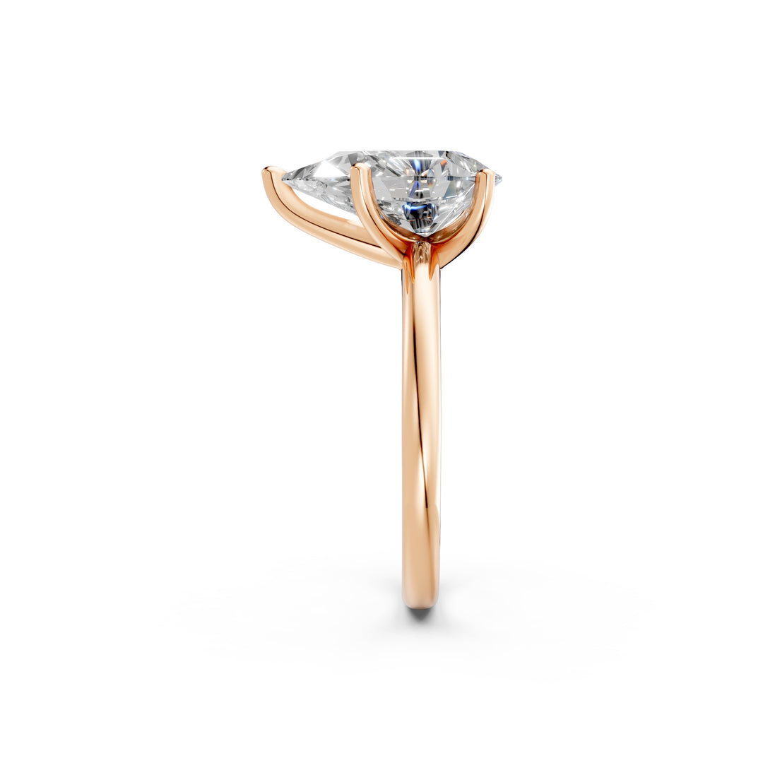 Kriya Pear Solitaire Diamond Womens Ring