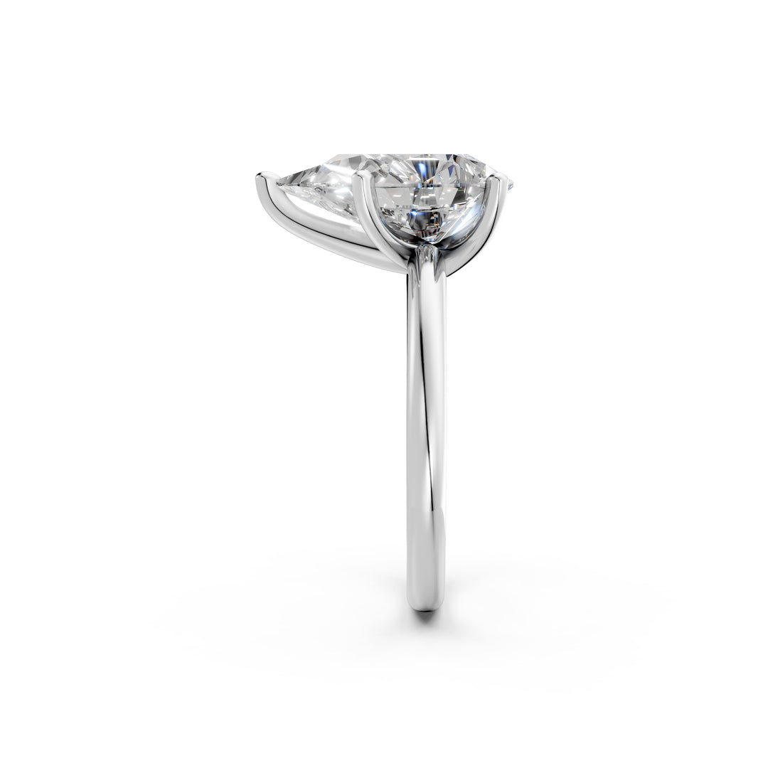 Klara Pear Solitaire Diamond Womens Ring