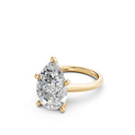Load image into Gallery viewer, Kiyra Pear Solitaire Diamond Womens Ring
