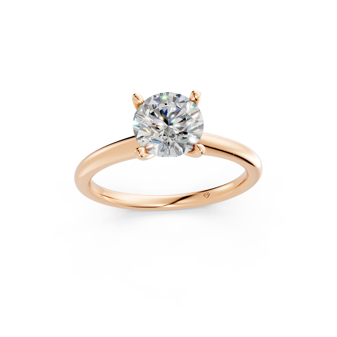 Kiana Round Solitaire Diamond Womens Ring