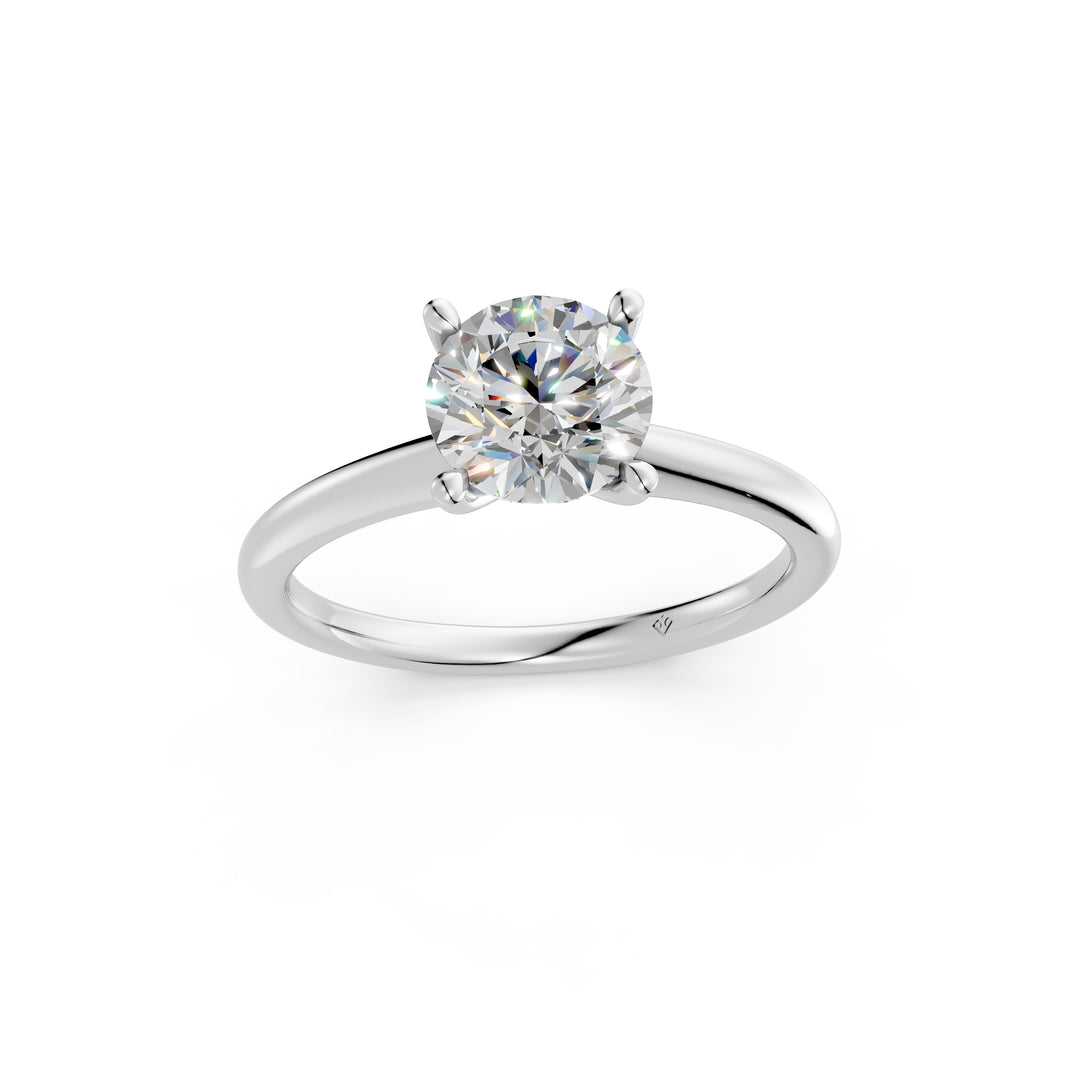 Kiana Round Solitaire Diamond Womens Ring