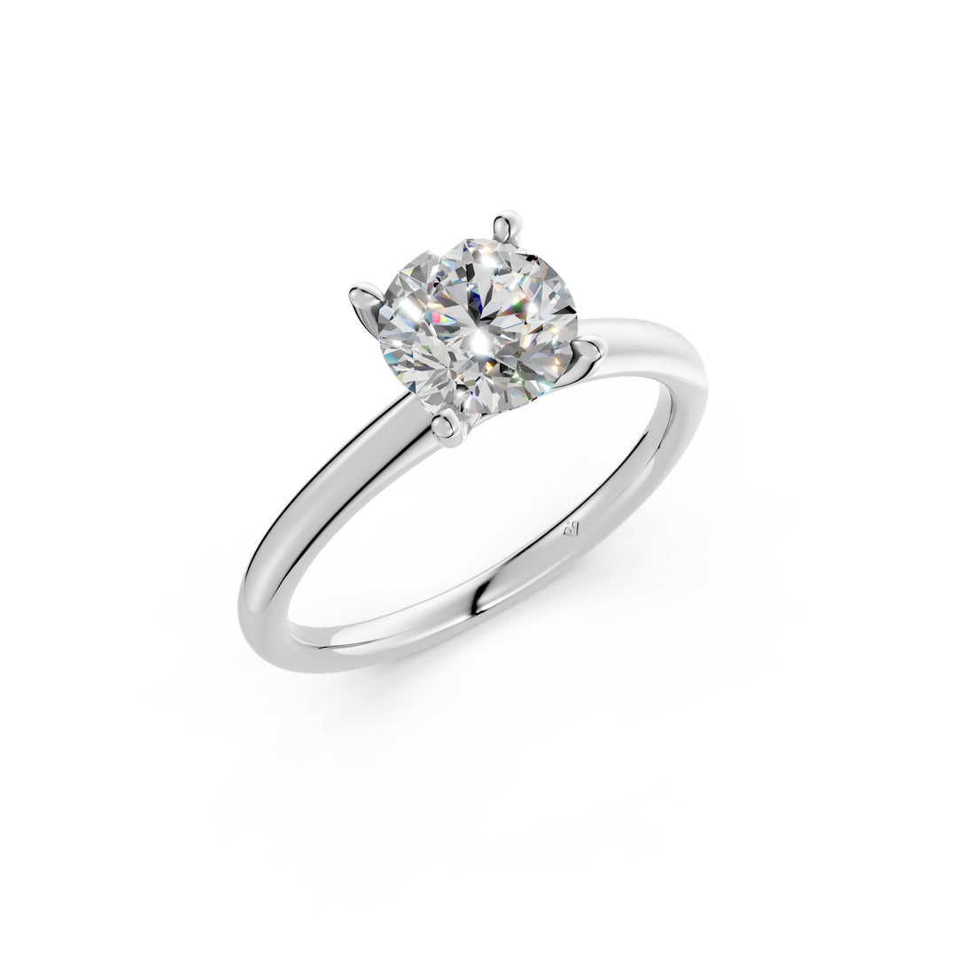 Kiana Round Solitaire Diamond Womens Ring
