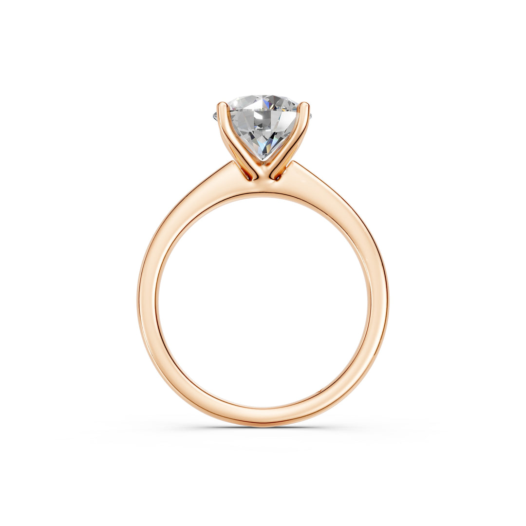 Kesha Round Solitaire Diamond Womens Ring