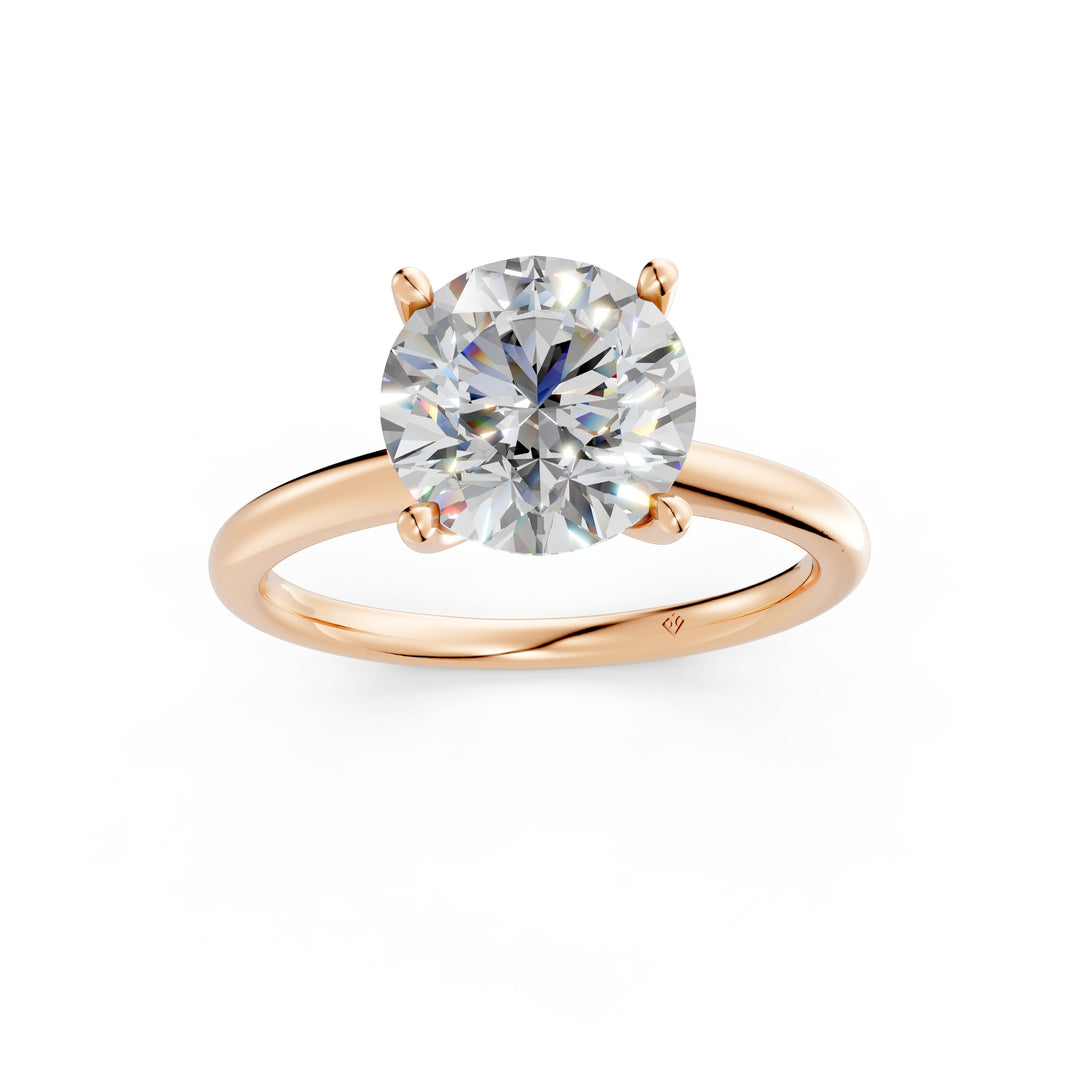 Kesha Round Solitaire Diamond Womens Ring