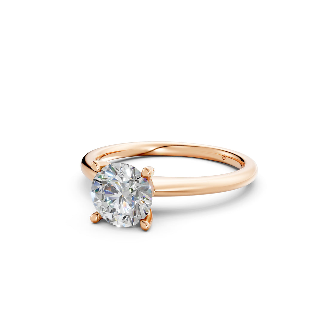 Kesha Round Solitaire Diamond Womens Ring
