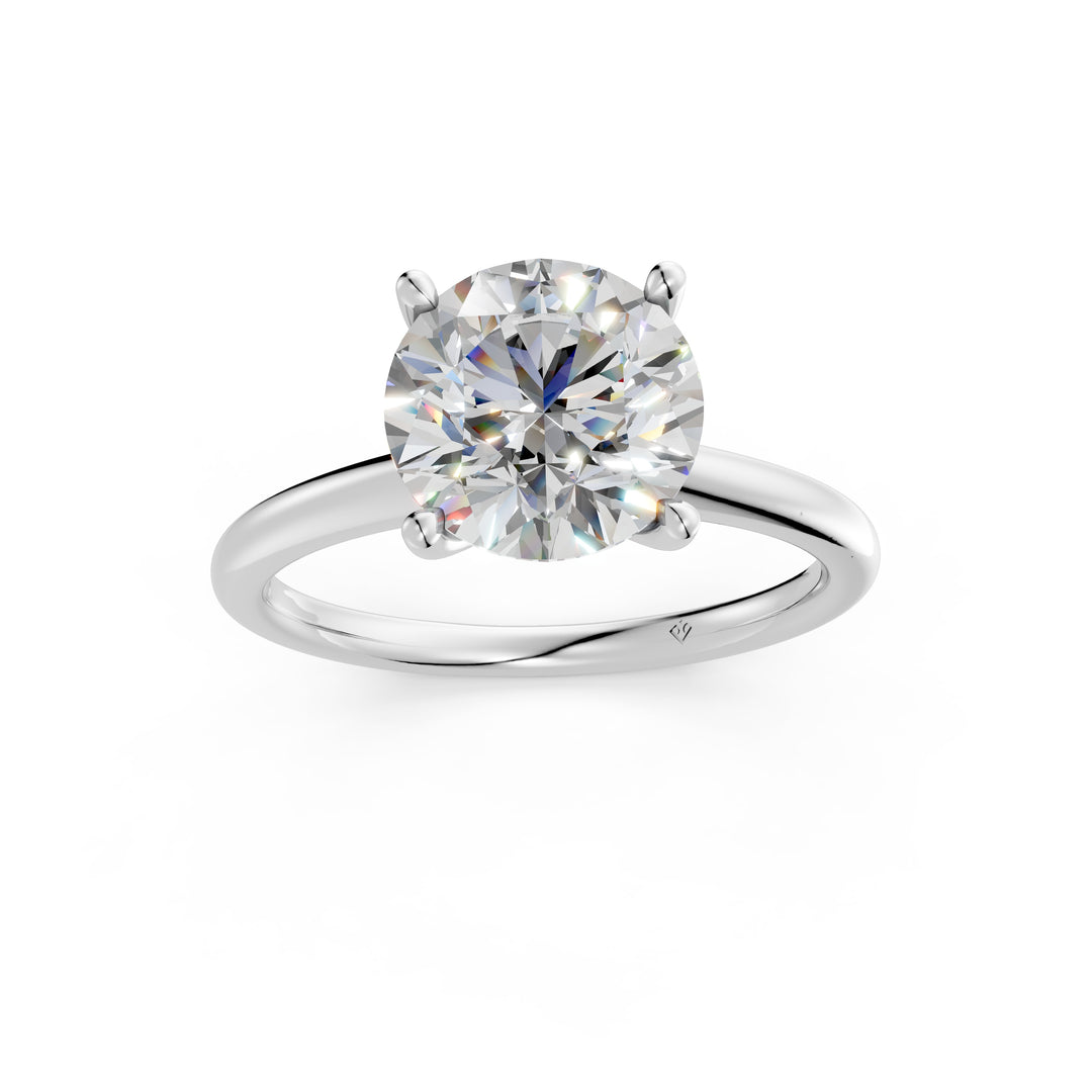 Kesha Round Solitaire Diamond Womens Ring